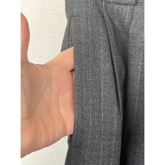 Camden Classics women's dark gray pinstripe wool pants, size 12 - Picture 3 of 9